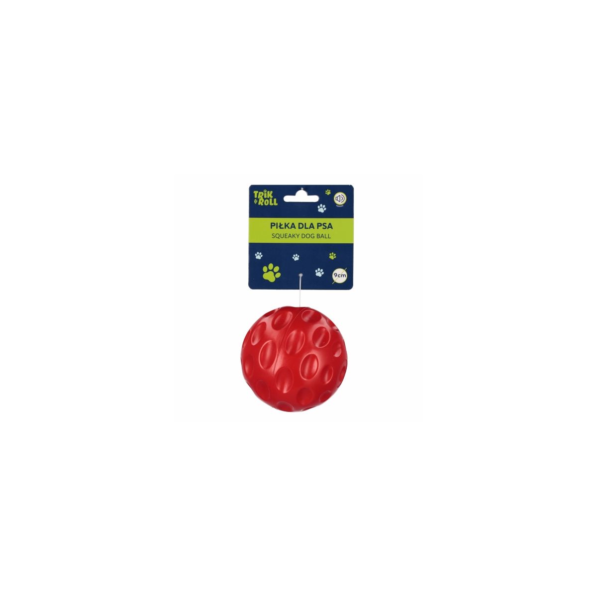 Gadżet Trik Roll piłka 9cm dla psa z dźwiękiem (560865)