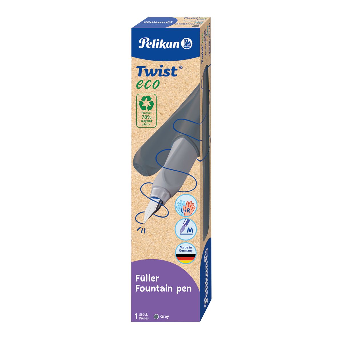 Pióro wieczne Pelikan Twist 822220 Eco Szare (300009799)