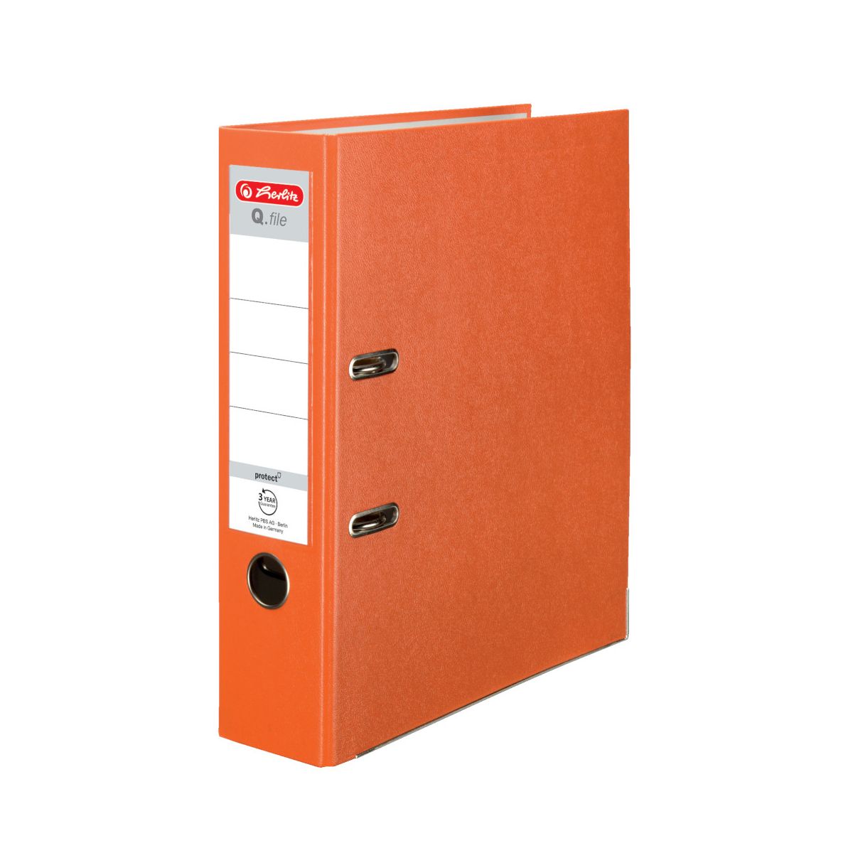 Segregator dźwigniowy Herlitz Q. file Standard 0011178944 A4 80mm pomarańczowy (300003102)