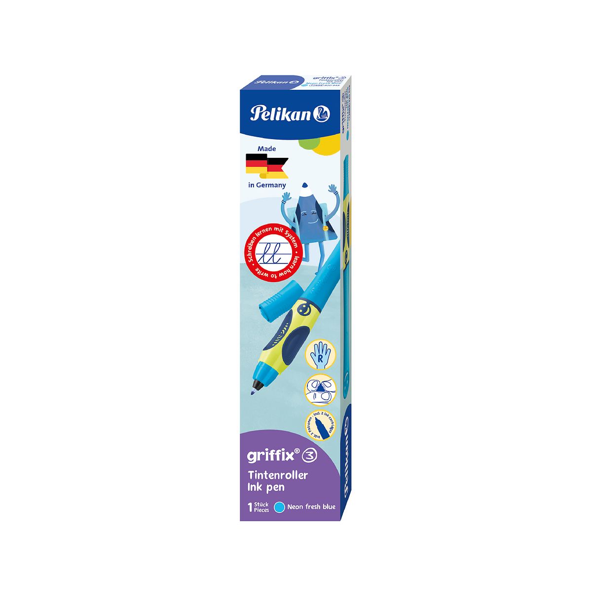 Pióro kulkowe Pelikan Dla Praworęcznych Griffix neon fresh blue (400191571)
