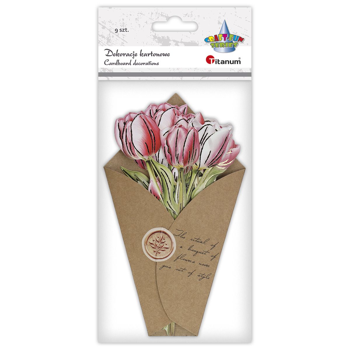 Ozdoba papierowa Titanum Craft-Fun Series Flower Letter tulipany (24XQ0501-11)