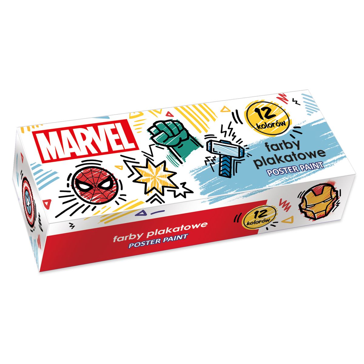 Farby plakatowe AVENGERS kolor: mix 20ml 12 kolor. Beniamin (114131)