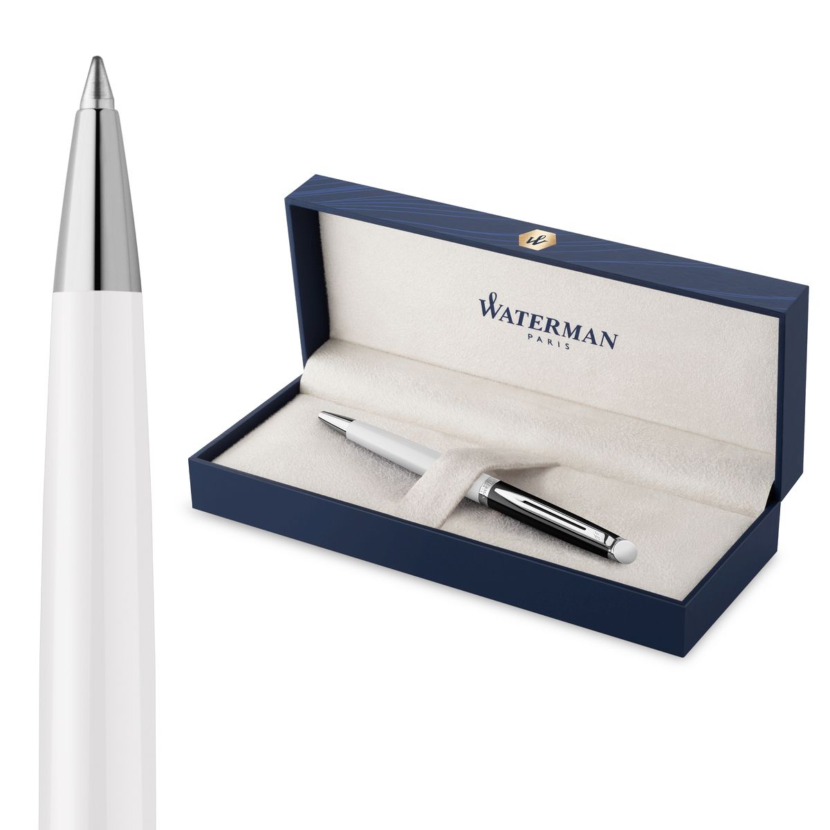 Ekskluzywny długopis Waterman Hepisphera 2202846 BLACK_WHITE (długopis)
