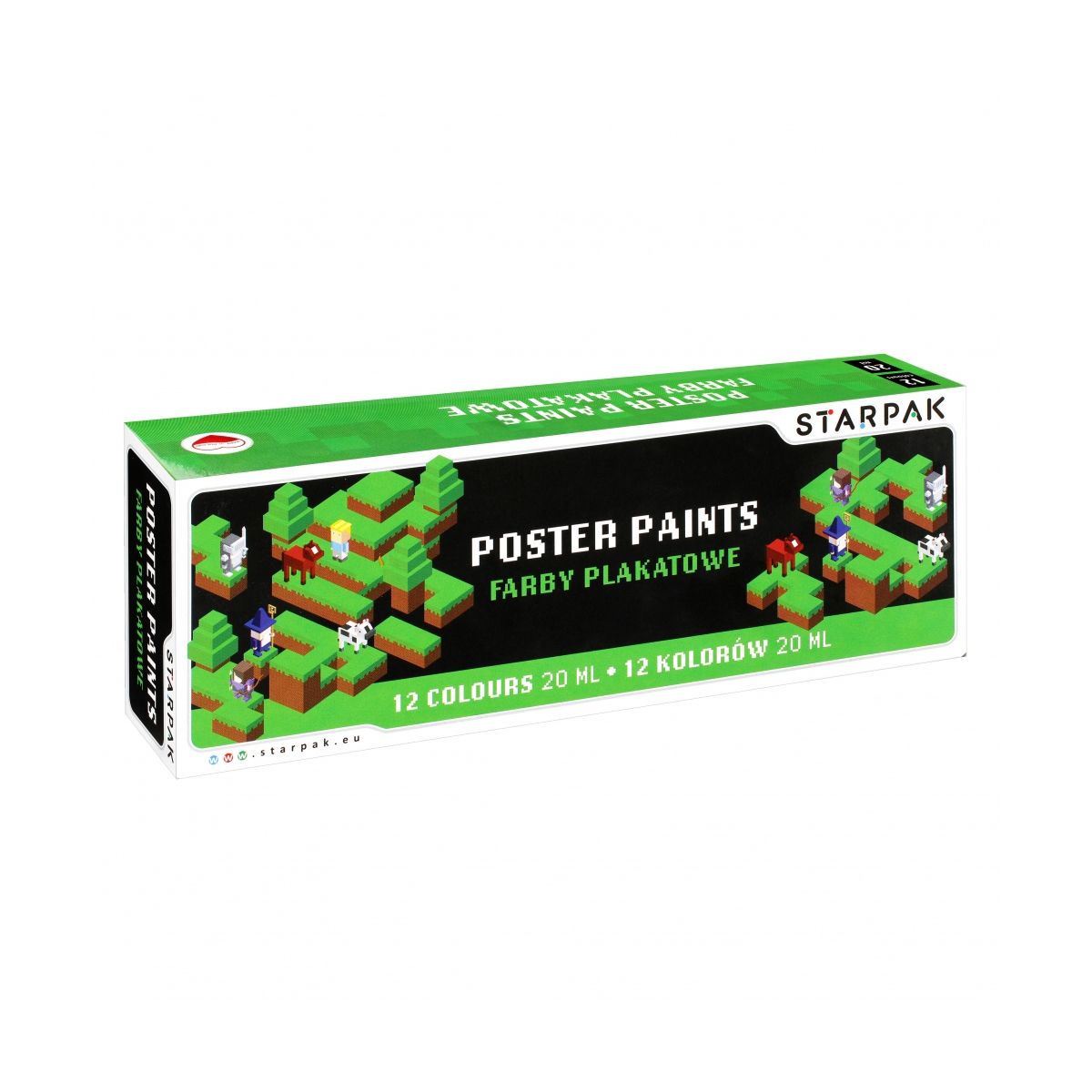 Farby plakatowe Starpak Pixel kolor: mix 20ml 12 kolor. (521495)