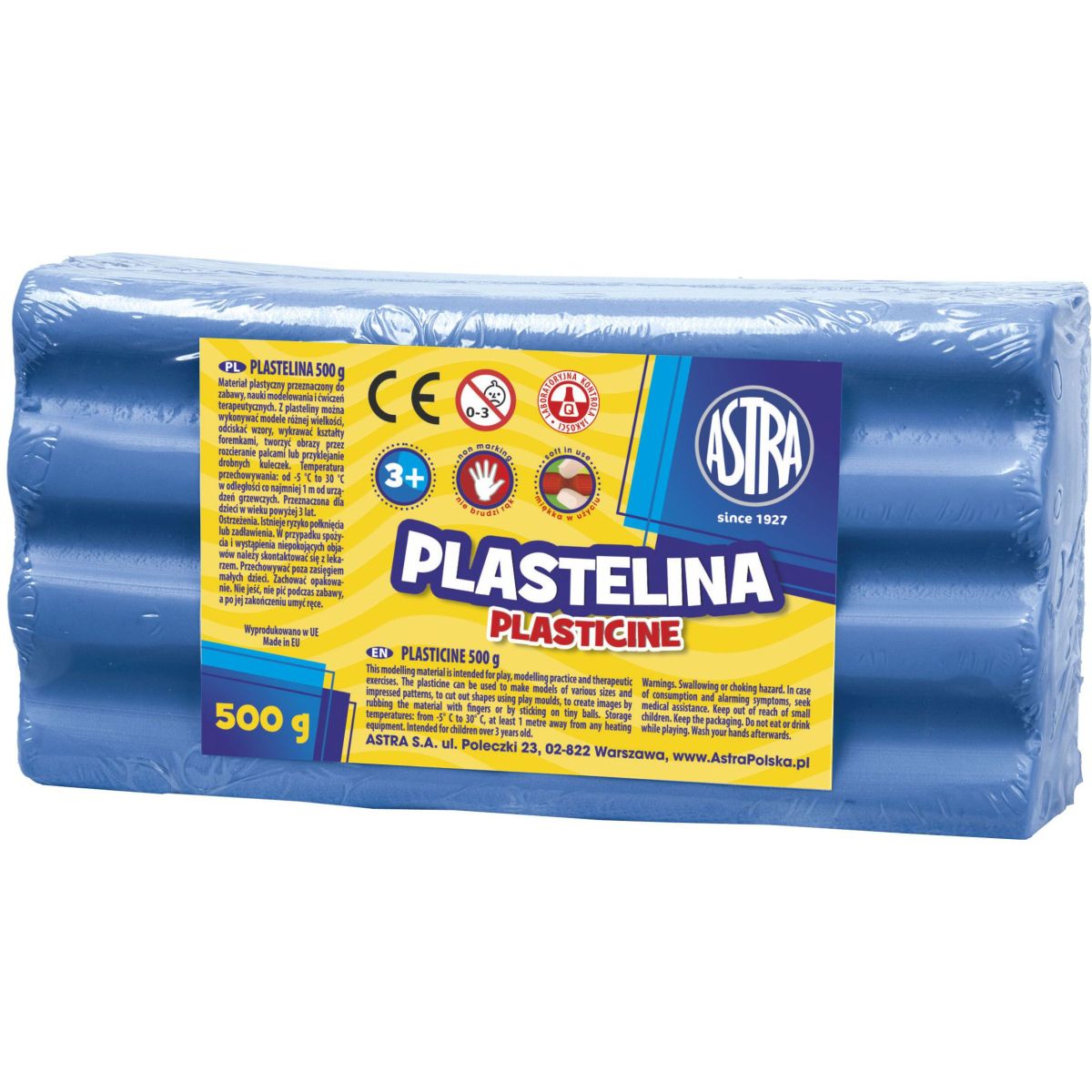 Plastelina Astra 1 kol. niebieska 500g