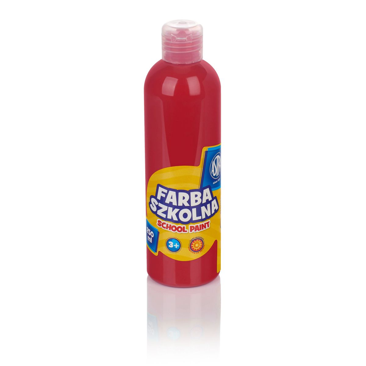 Farby plakatowe Astra szkolne kolor: czerwony 250ml 1 kolor.