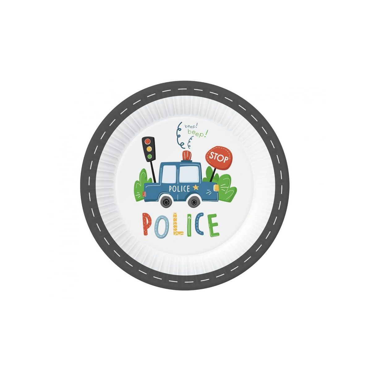 Talerz jednorazowy Godan Police papier śr. 230mm 6 szt (PW-TPO9)