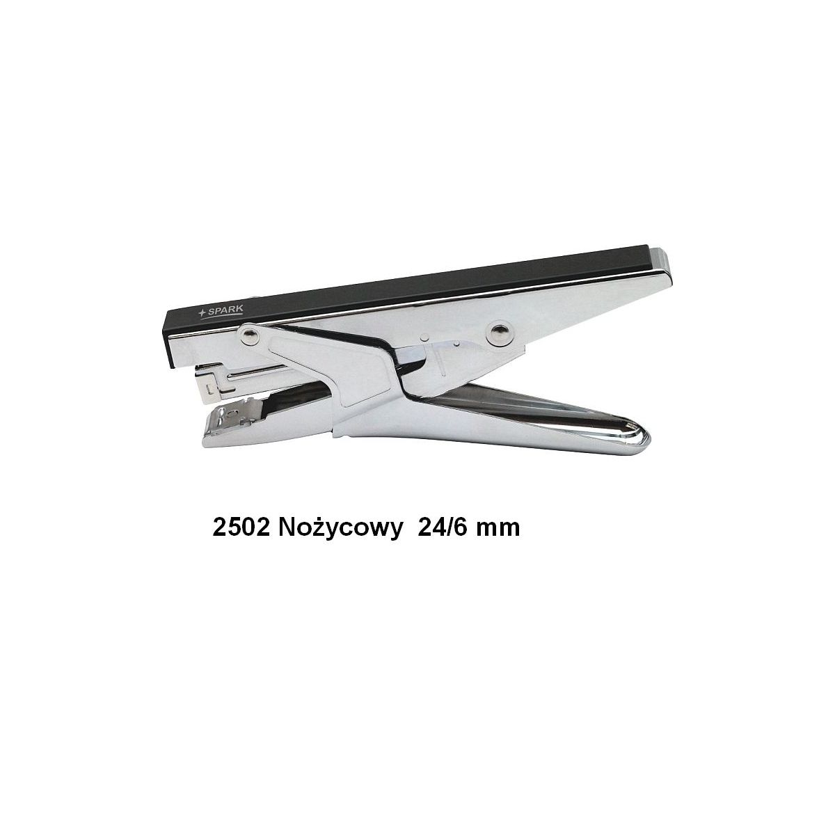 Zszywacz nożycowy srebrno-czerwony 20k. metalowo-plastikowy (2505)