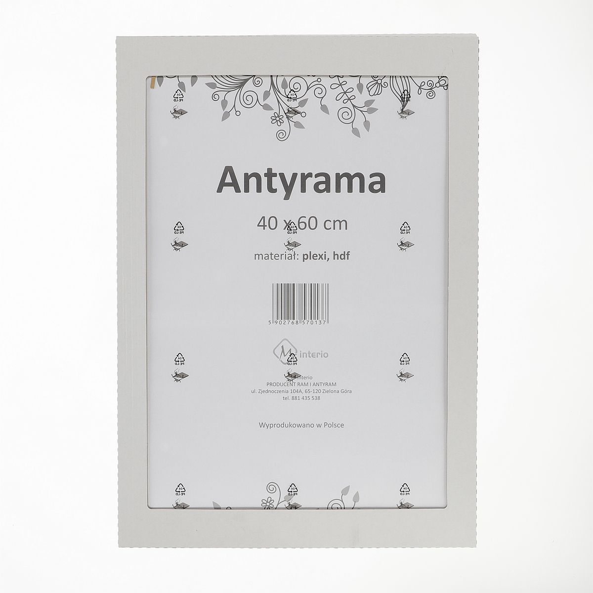 Antyrama M-interio plexi plexi [mm:] 400x600 (AR40x60)