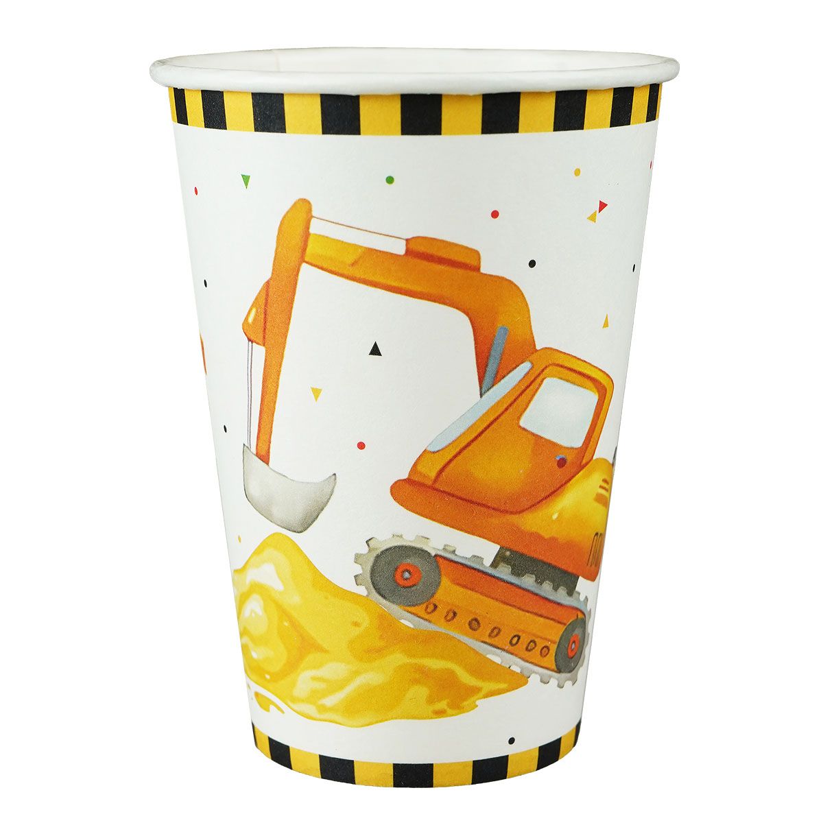 Kubek jednorazowy Arpex plac budowy papier 200ml (DC4817)