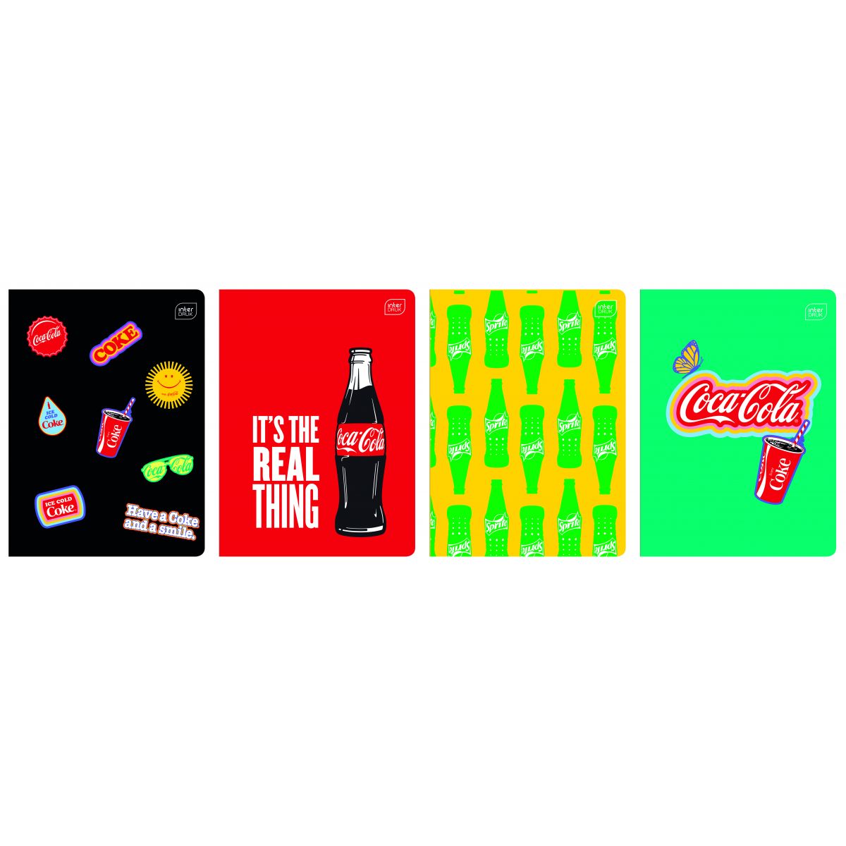 Zeszyt COCA COLA MAT+UV A5 32k. 70g trzy linie Interdruk