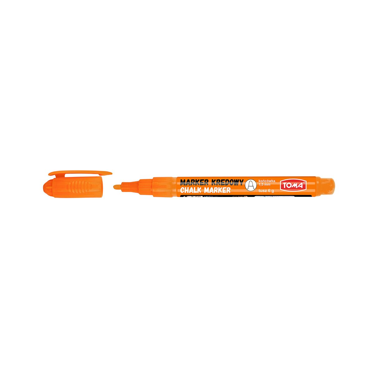 Marker specjalistyczny Toma kredowy pomarańczowe 1,5mm okrągła końcówka