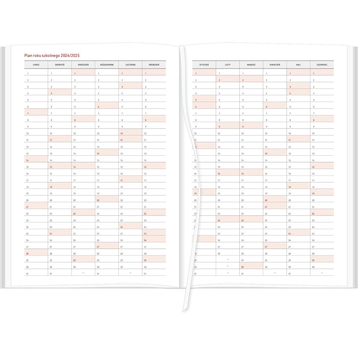 Kalendarz nauczyciela książkowy (terminarz) VIVELLA Wydawnictwo Wokół Nas 2024/2025 B5 tygodniowy B5 (B5TN066B-szary)