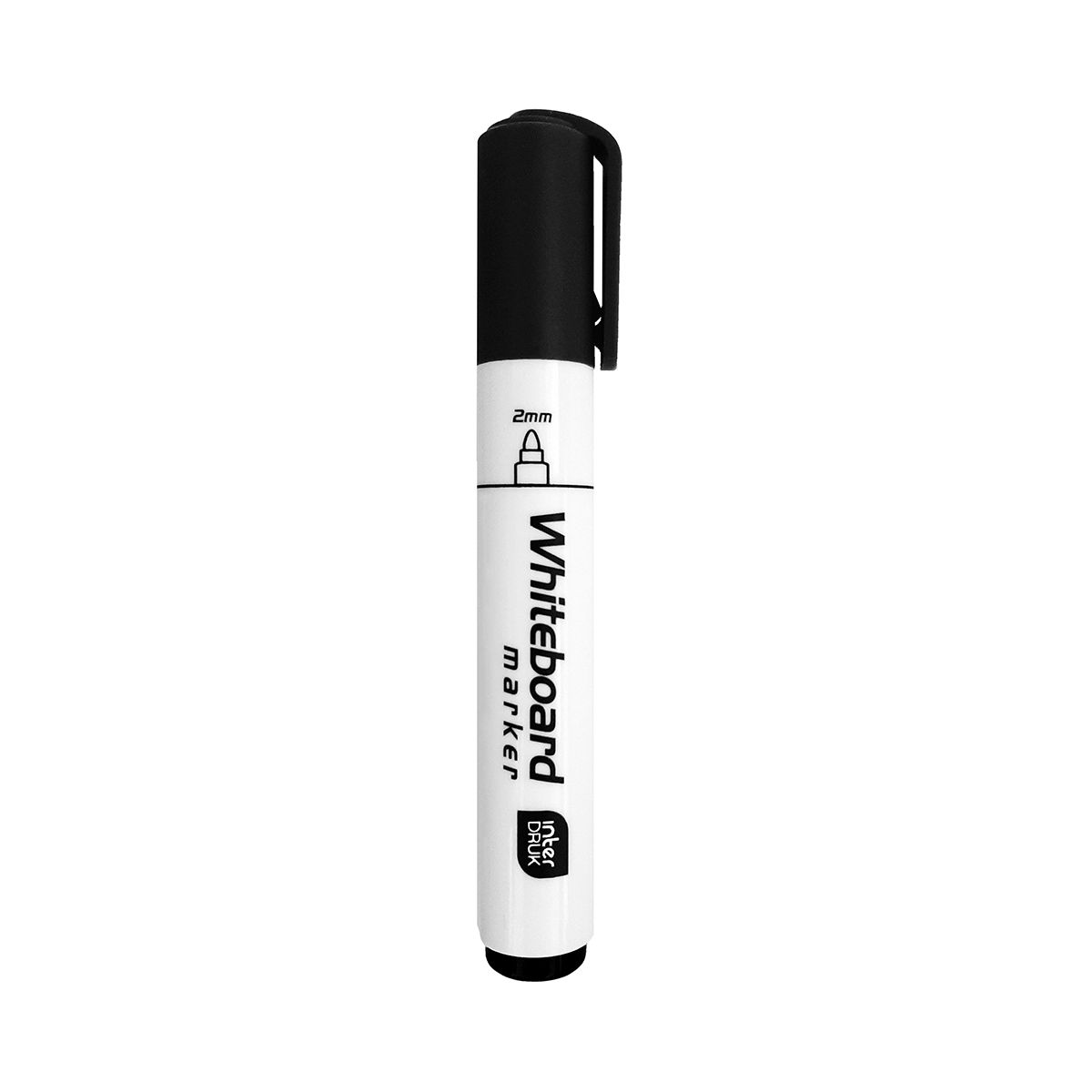 Marker suchościeralny Interdruk czarny 2,0mm okrągła końcówka (IMARTABCZA)