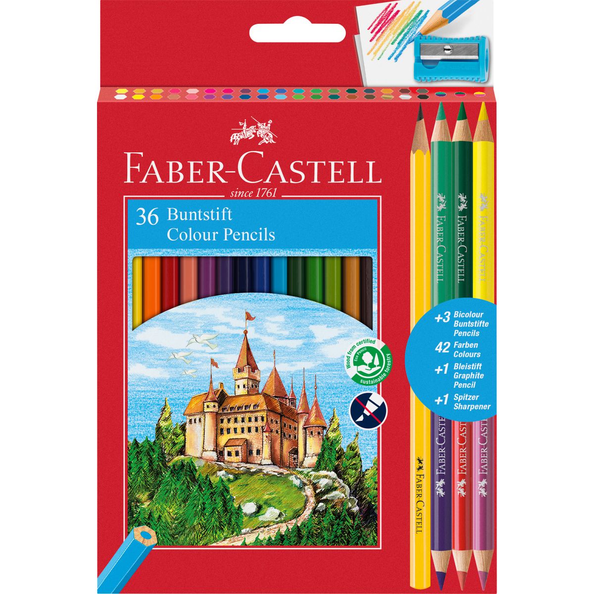 Kredki ołówkowe Faber Castell 36 kol. (110336 FC)