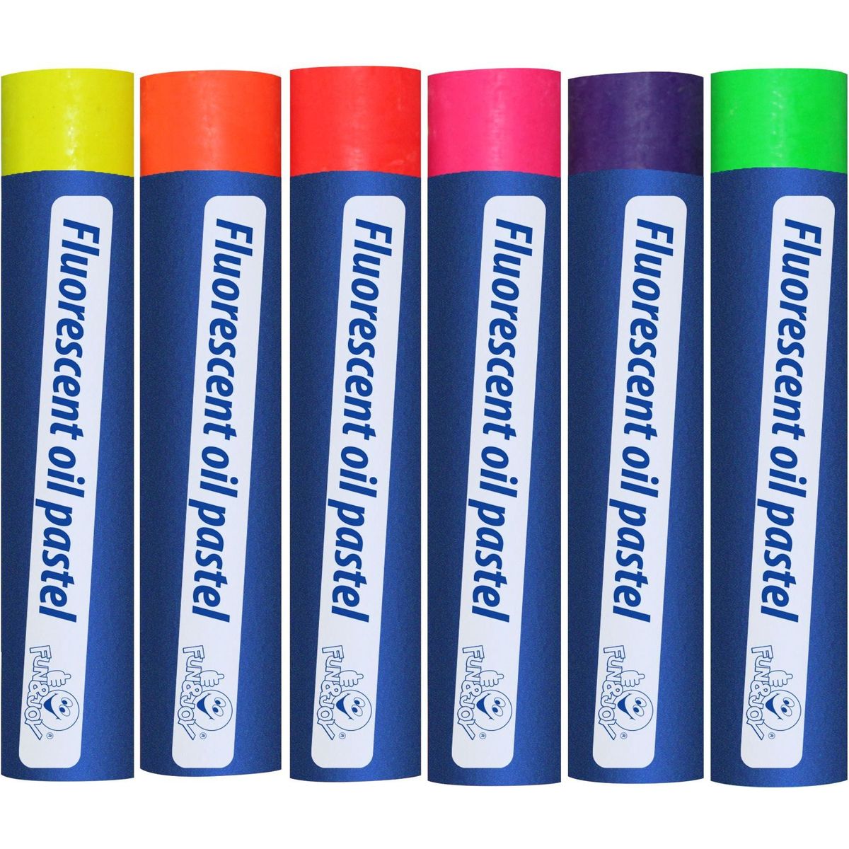 Pastele olejne Fun&Joy 6 kolorów fluo okrągłe &Oslash;10 mm (FJ-POF6)