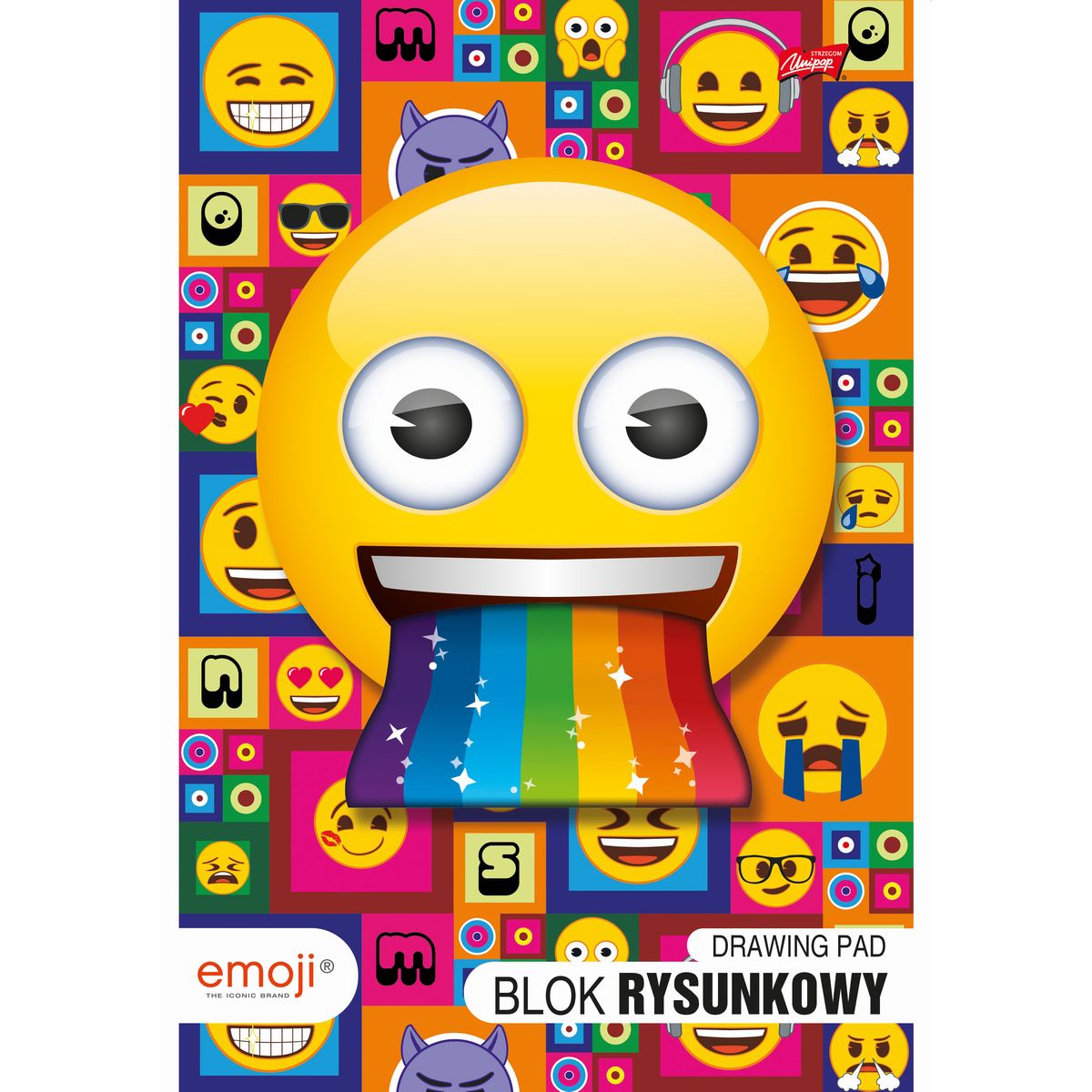 Blok rysunkowy Unipap emoji A4 biały 80g 20k