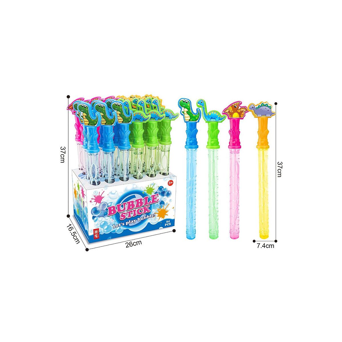 Bańki mydlane Adar pałeczka 37cm dino, mix (576964)