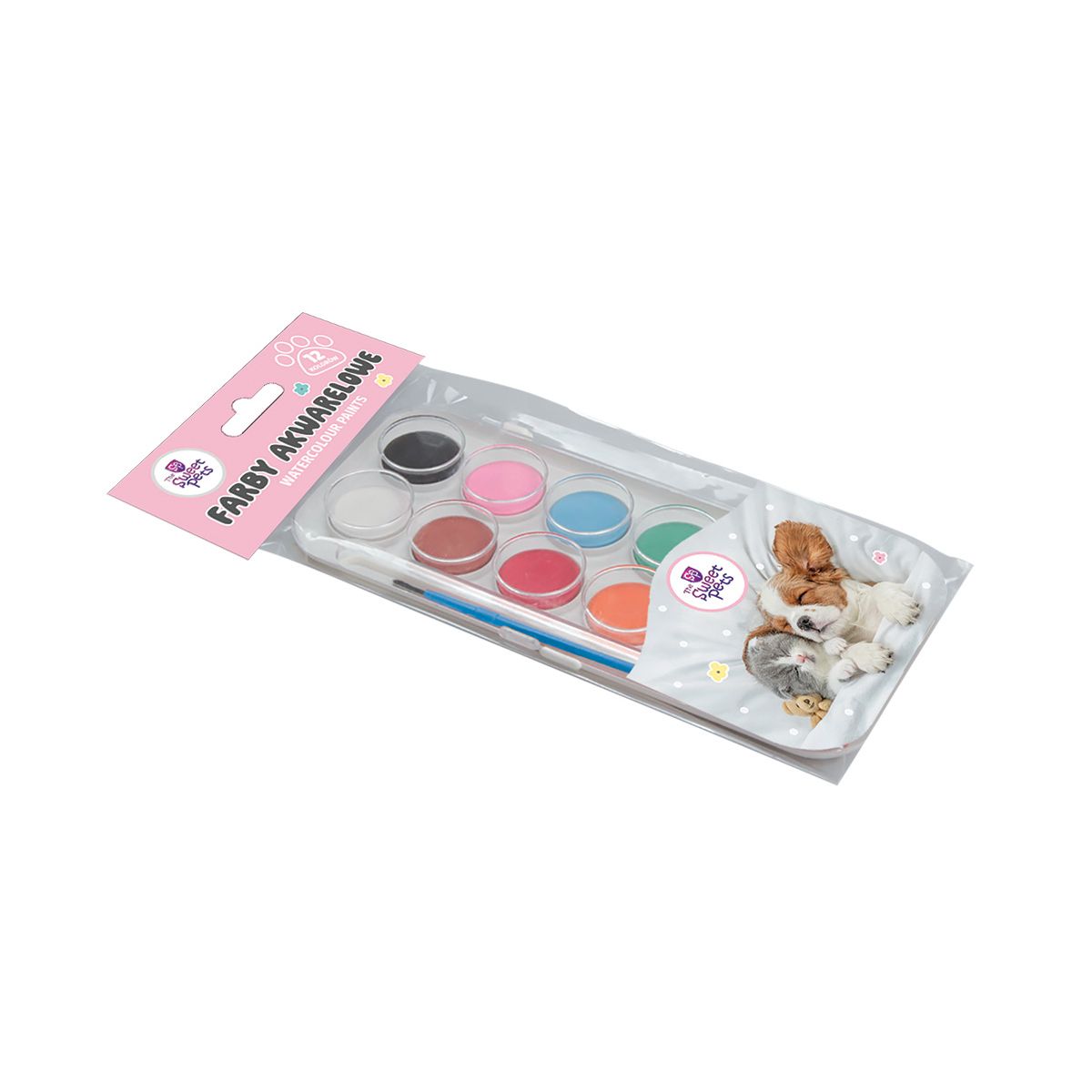Farby akwarelowe Rexus The Sweet Pets 12 kolor. (2259)