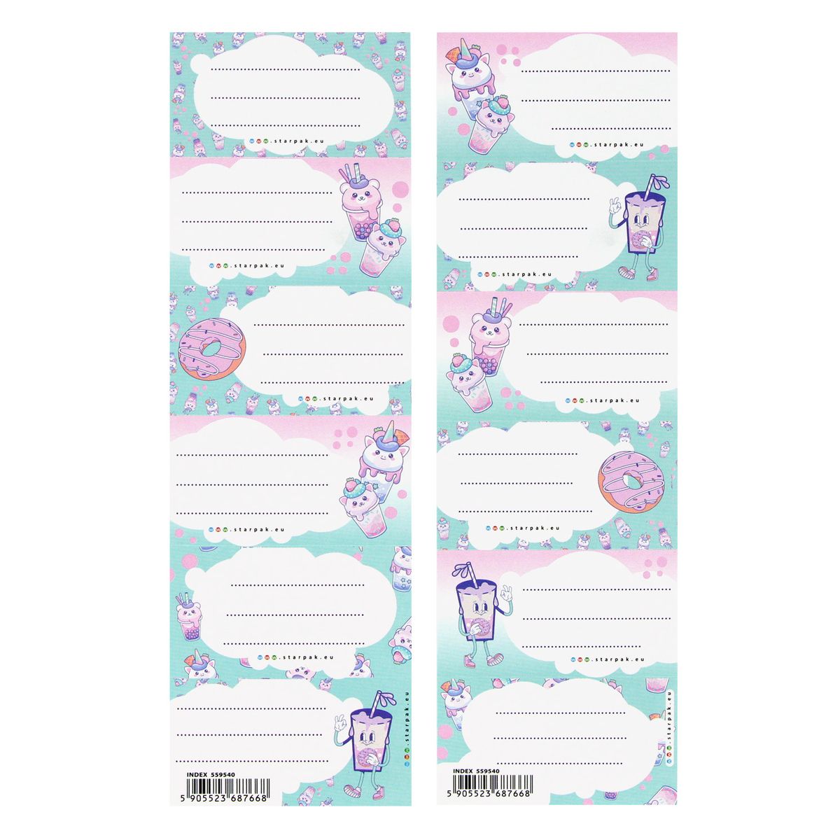 Naklejka na zeszyt Starpak Bubble tea (559540)