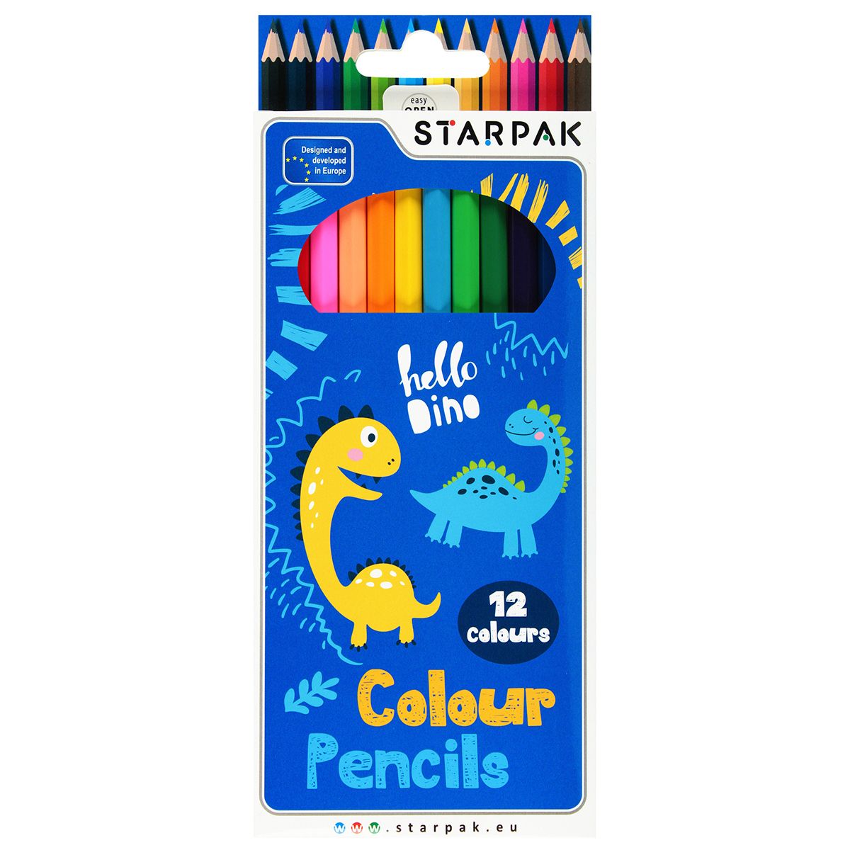 Kredki ołówkowe Starpak Dino 12 kol. (512000)