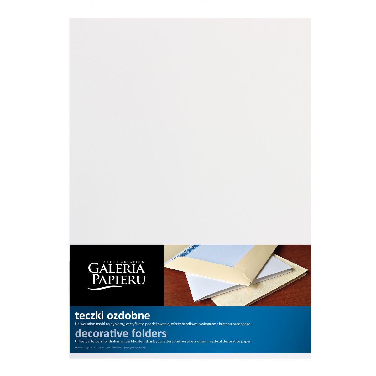 Teczka ofertowa Galeria Papieru excluso3 flap folder A4 kolor: srebrny [mm:] 255x325 (221701)