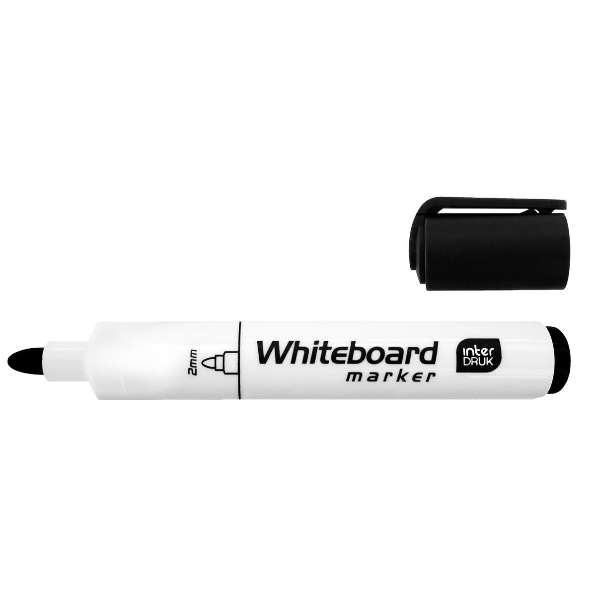 Marker suchościeralny Interdruk czarny 2,0mm okrągła końcówka (IMARTABCZA)