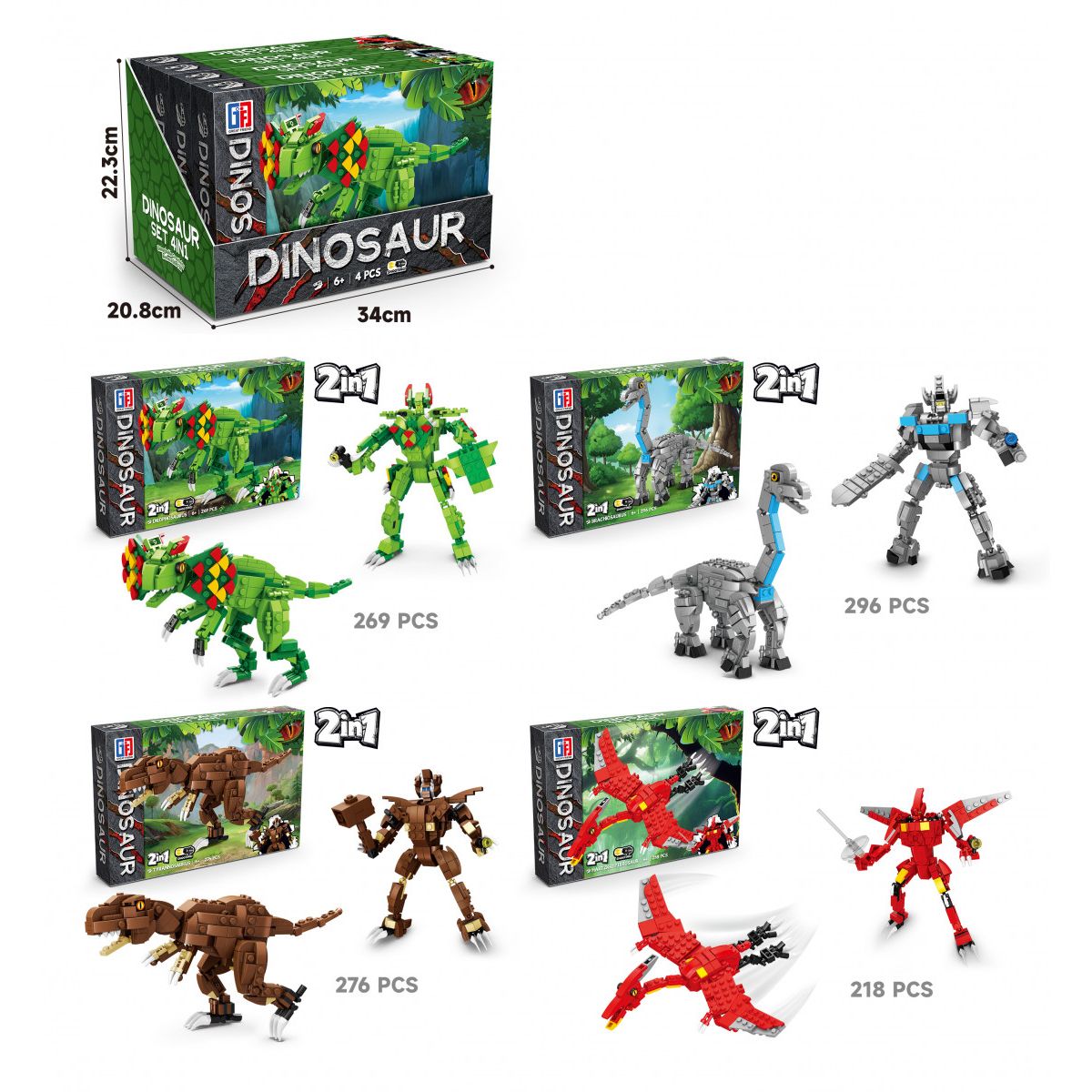 Klocki konstrukcyjne dinozaur robot 218-296el. Lean (23570)