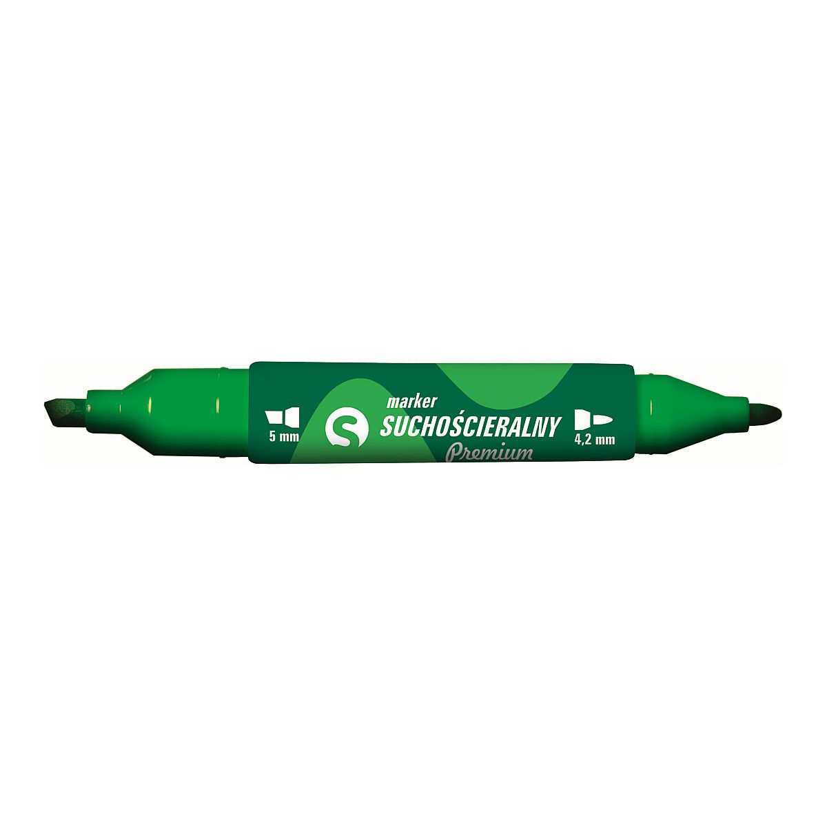 Marker suchościeralny Tetis zielony 5,0mm okrągła/ścięta końcówka (KM504-Z2)