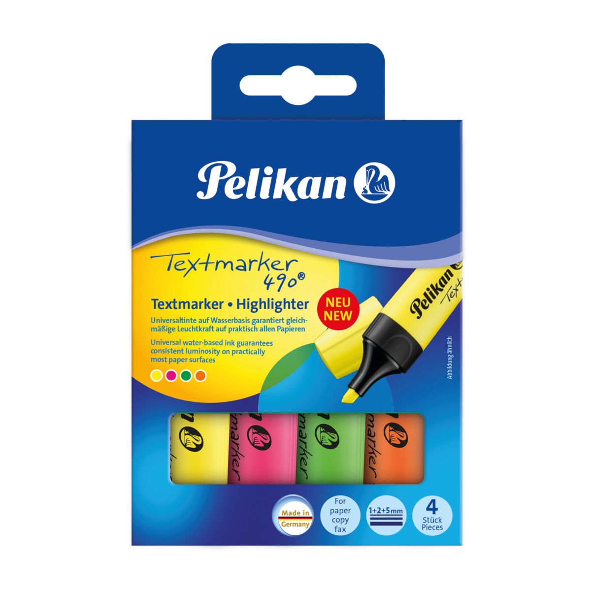 Zakreślacz Pelikan 490 814058, 4 kolory 1-5mm (400140874)