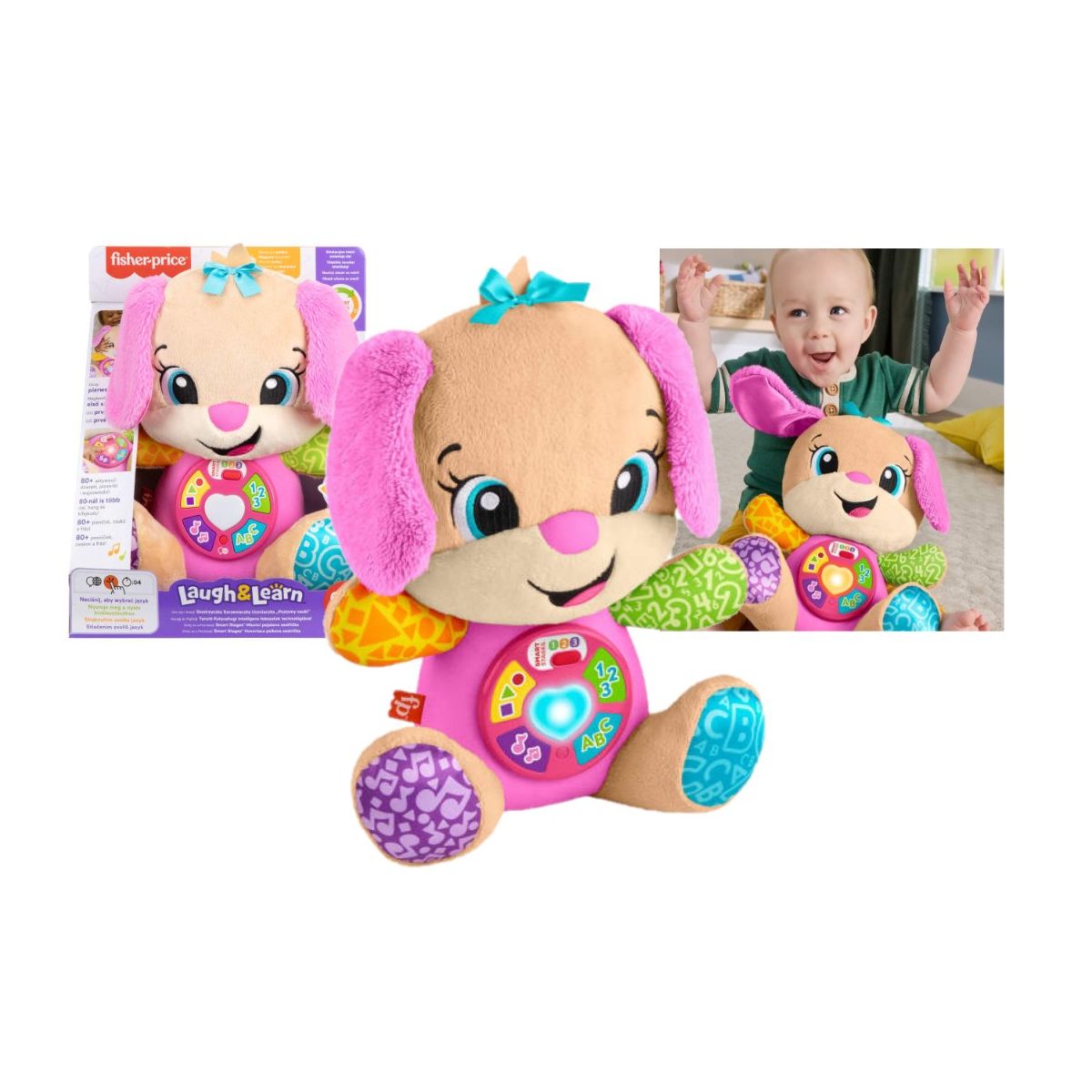 Pluszak interaktywny Fisher Price siostrzyczka szczeniaczka (JFD36)