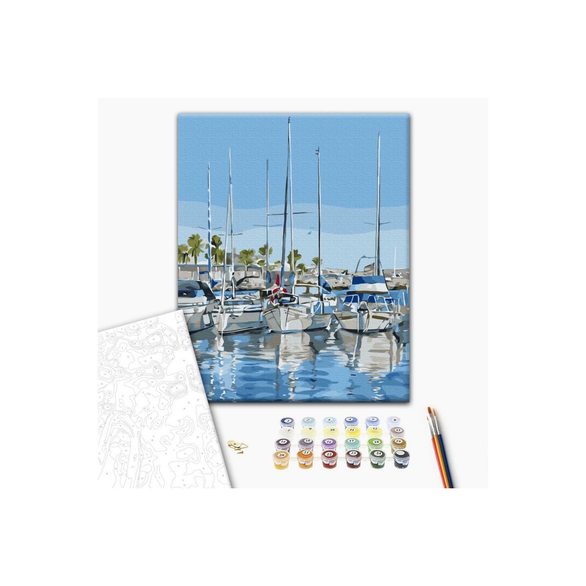Zestaw kreatywny Brushme Malowanie Po Numerach 40x50 cm jachty (BR-BS53815)