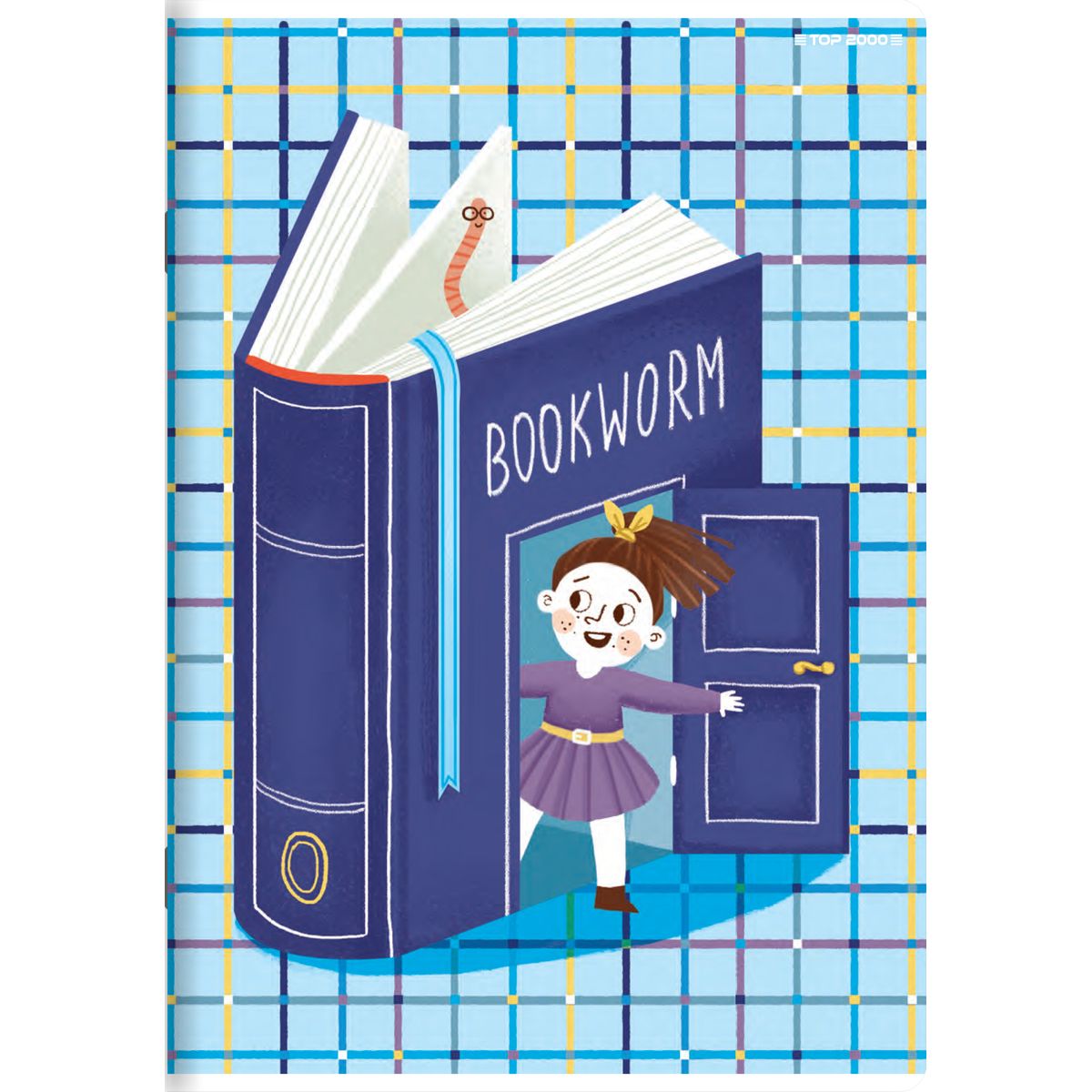 Zeszyt Top 2000 BOOKWORM/RETRO A5 32k. 70g krata (400169402)