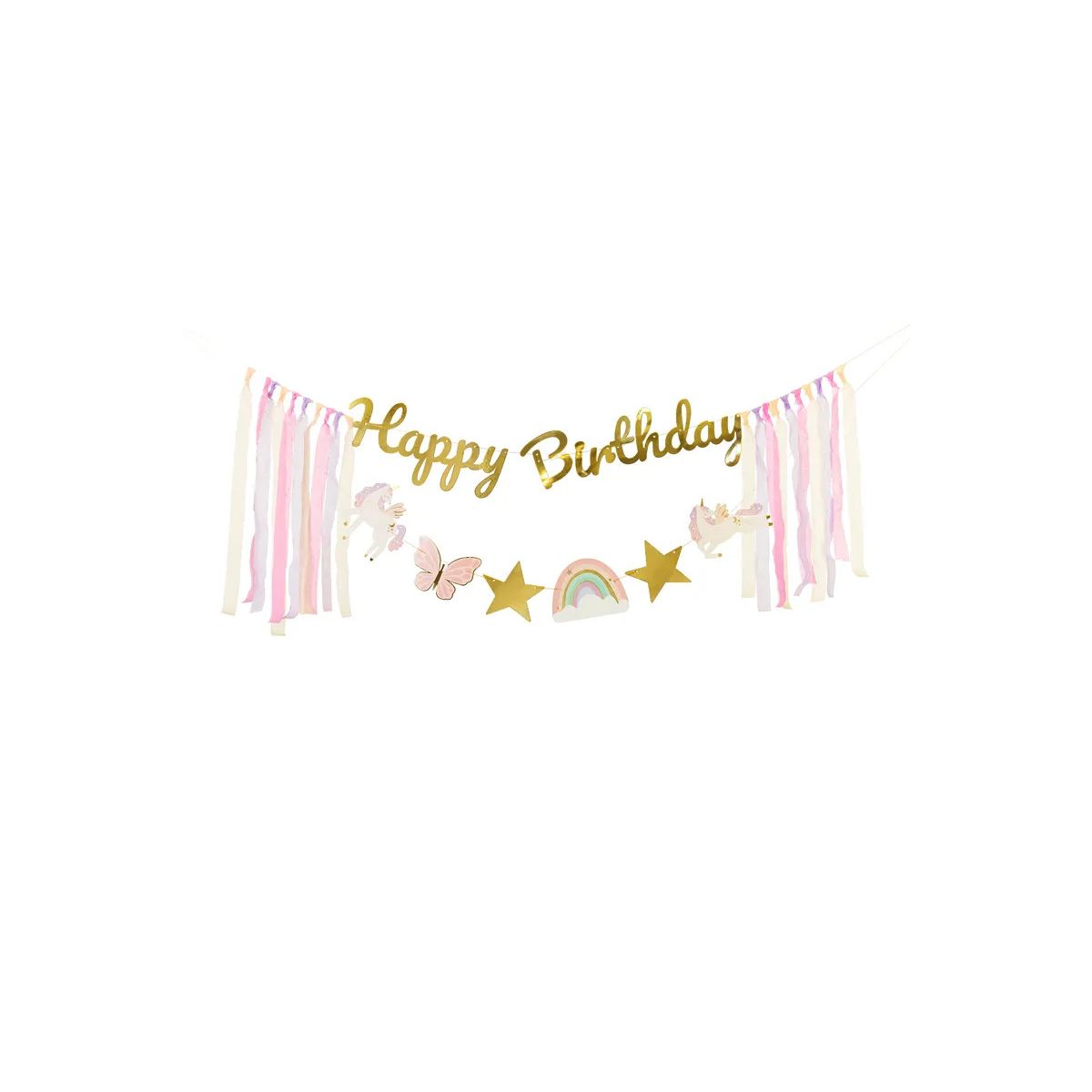 Baner Partydeco Happy Birthday Jednorożec, 230x17.5 cm (GRL120)