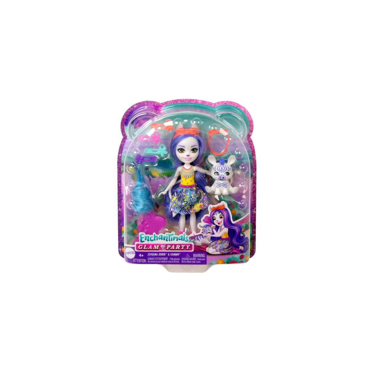 Lalka Mattel Enchantimals Zebra Lalka Deluxe [mm:] 150 (HNV28)