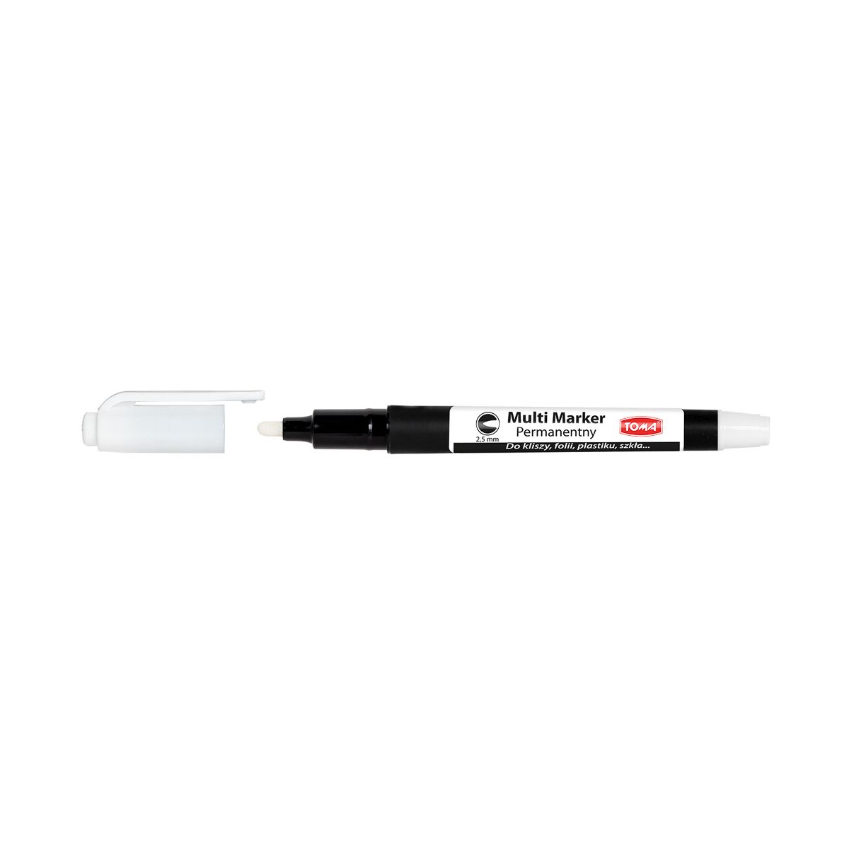 Marker permanentny Toma biały biały 2,5mm okrągła końcówka (TO-332)