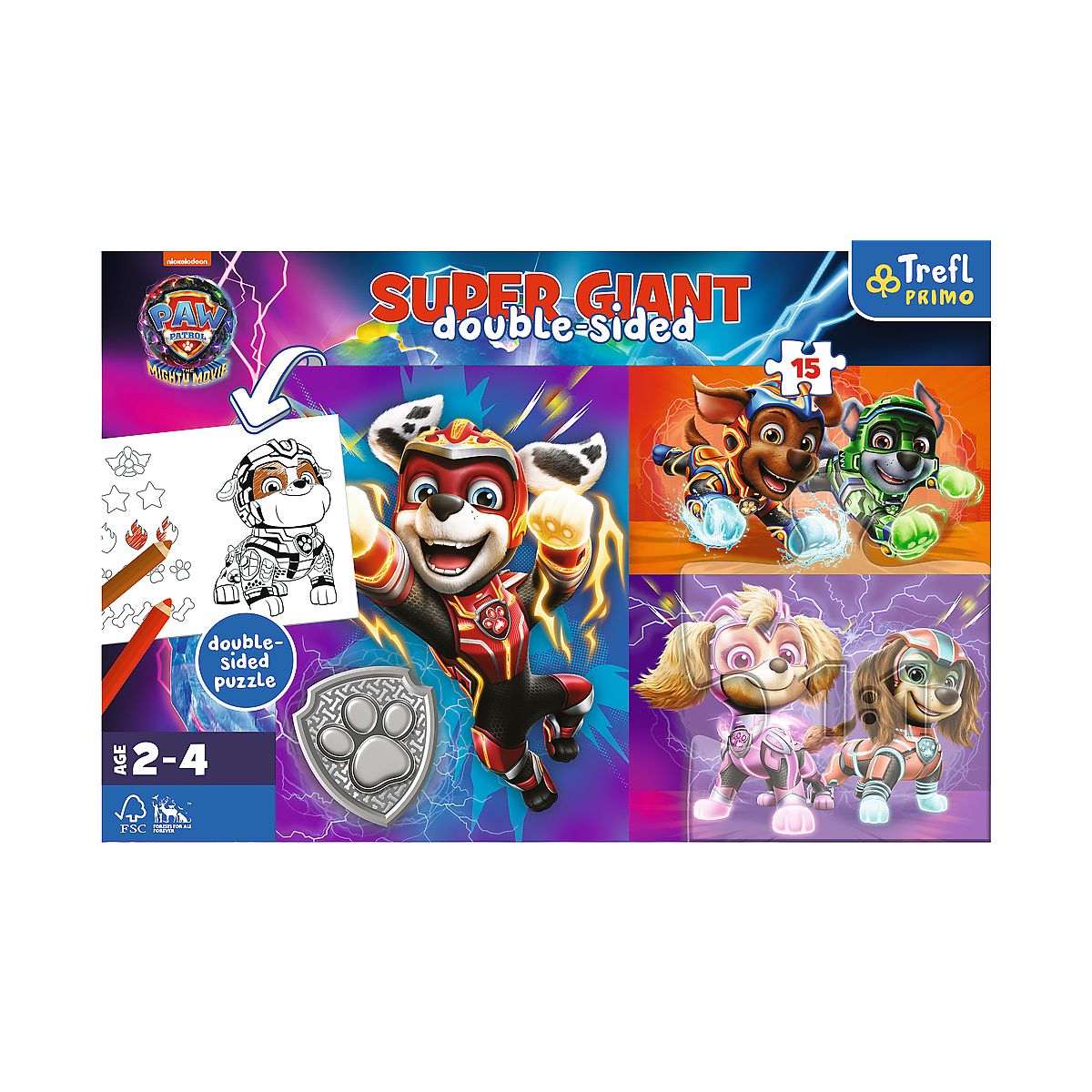 Puzzle Trefl Paw Patrol Super Giant 15 Ocean Gateawy 15 el. (42009)