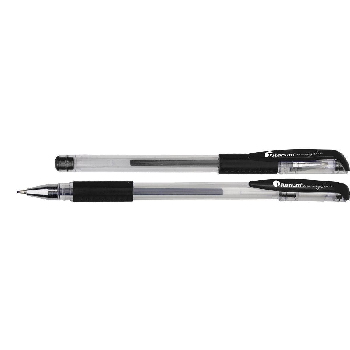 Długopis żelowy czarny 0,5mm Titanum (GPGBLACK ECONOMY)