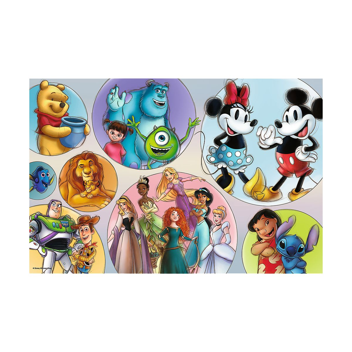 Puzzle Trefl Disney XL Kolorowy świat 160 el. (50033)