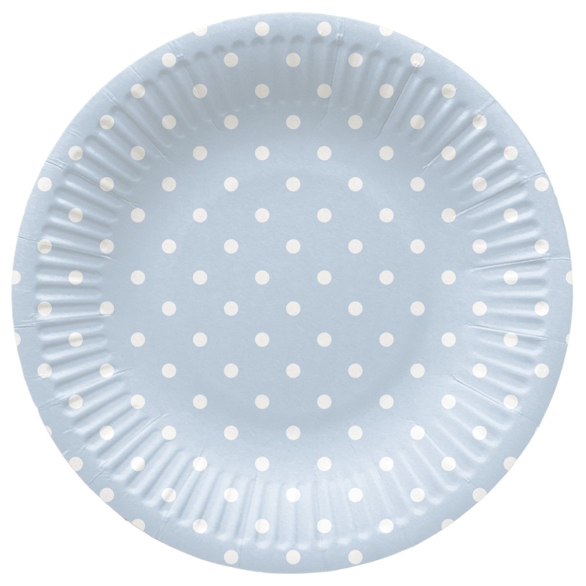 Talerz jednorazowy Paw Dots Light Blue tektura śr. 180mm 8 szt (PPD8002205)