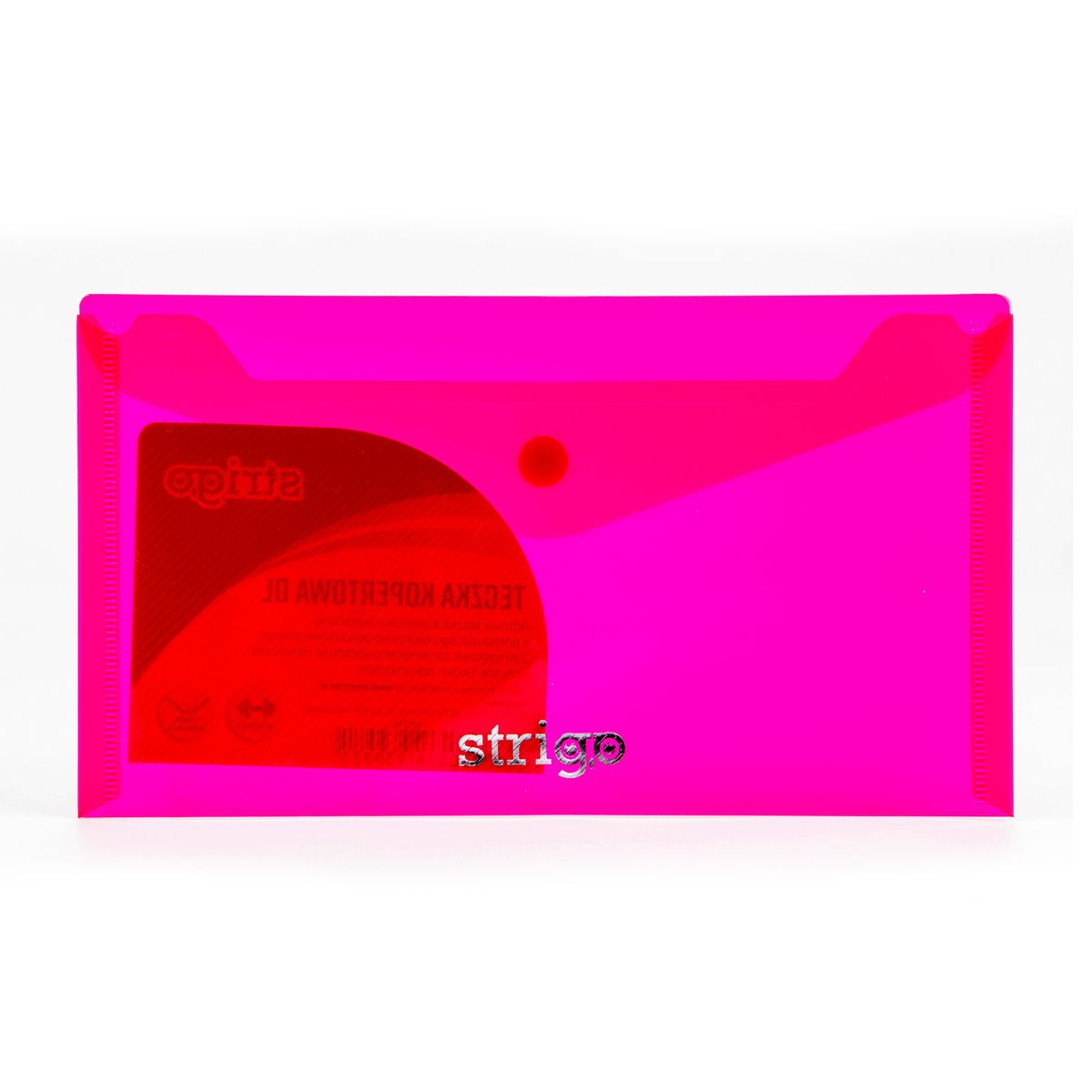 Teczka plastikowa na zatrzask DL różowy Strigo (SF016)