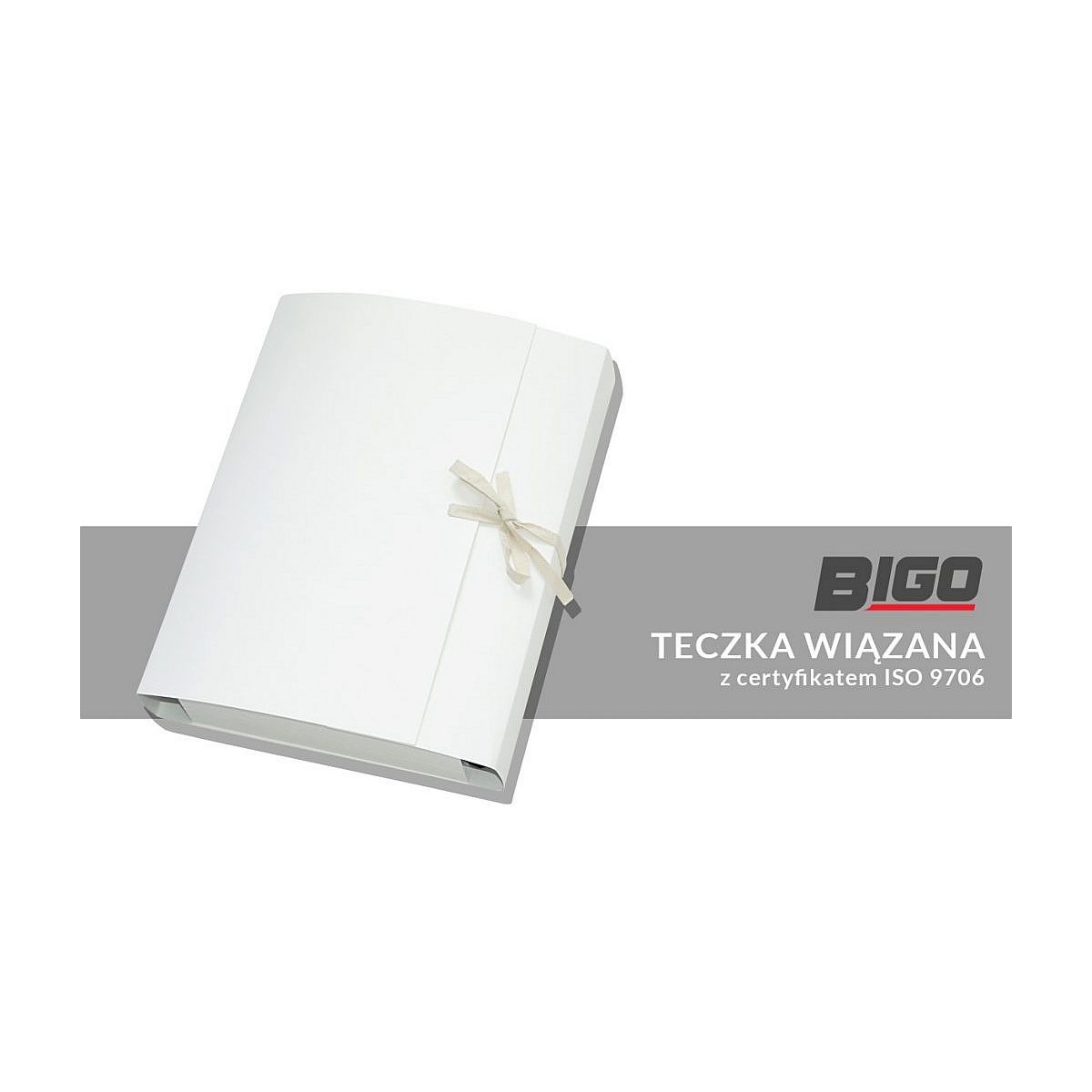 Teczka kartonowa wiązana biały 300g [mm:] 320x230 Bigo (0994)