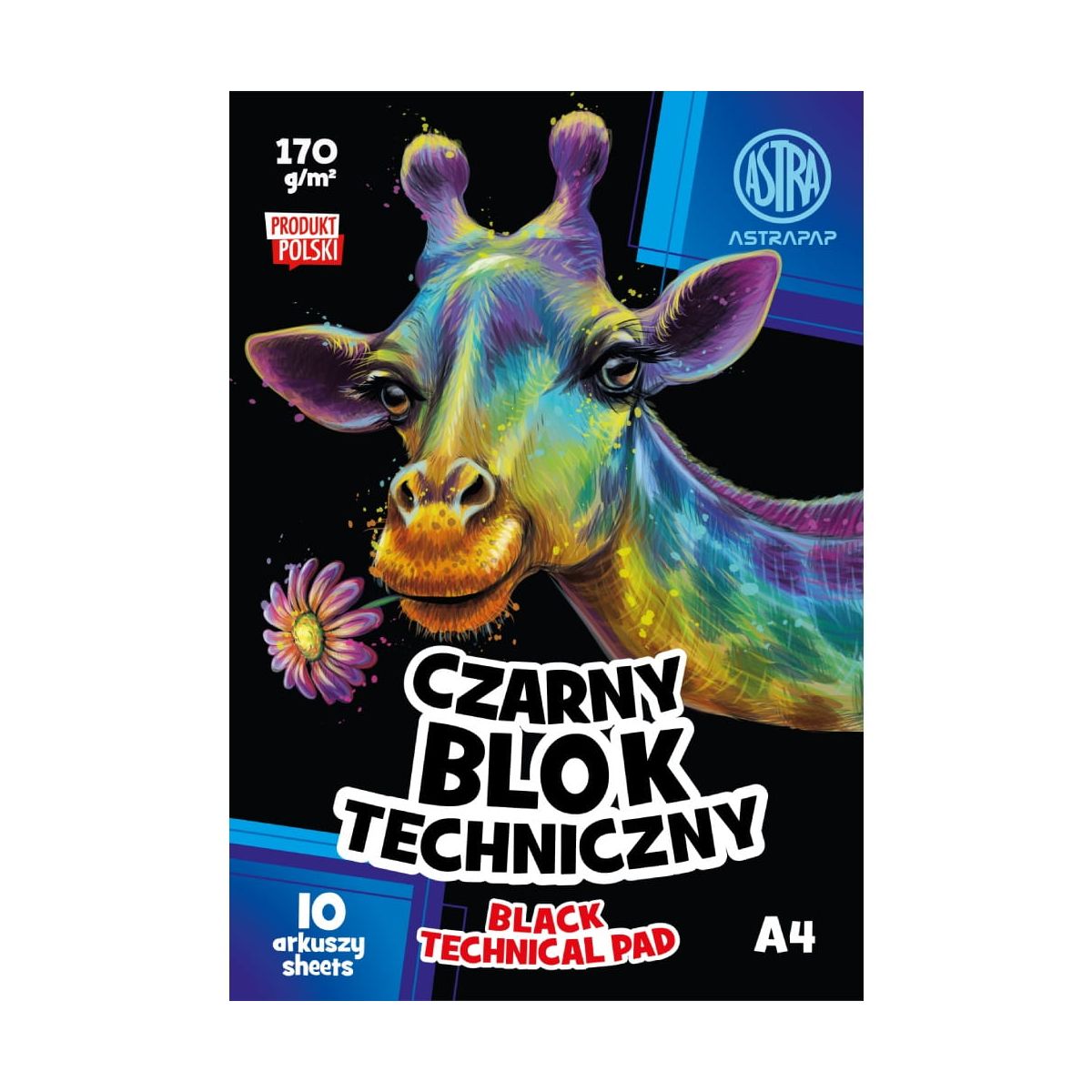 Blok techniczny Astrapap czarny A4 czarny 170g 10k (106022005)