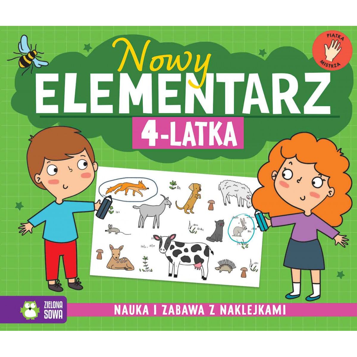 Książeczka edukacyjna Zielona Sowa Nowy elementarz 4-latka