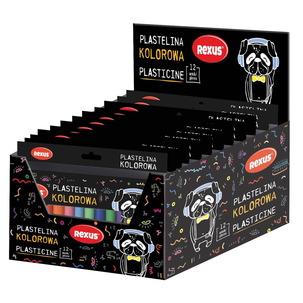 Plastelina 12 kol. Teens mix Rexus (9754)