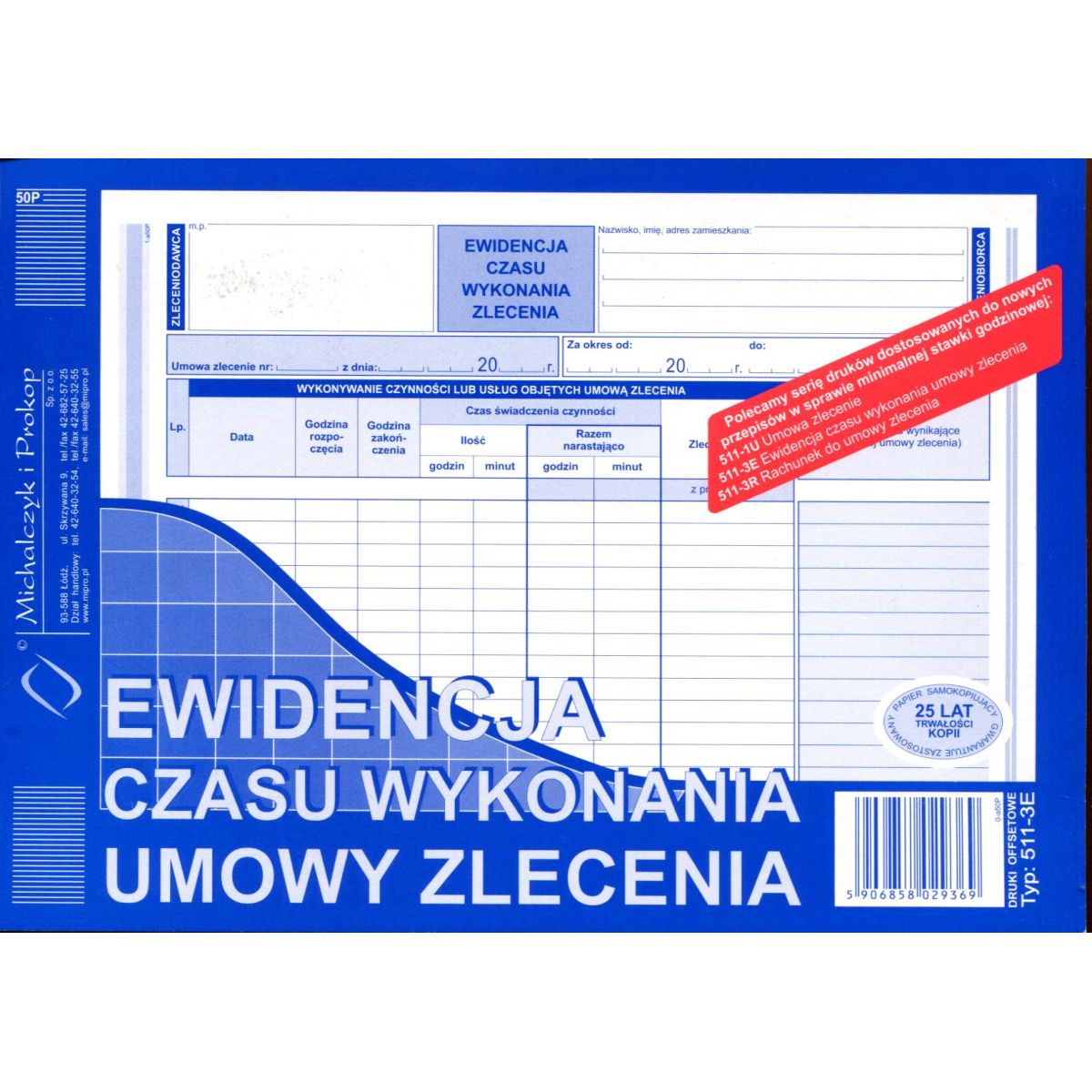 Druk offsetowy Michalczyk i Prokop O pap. A5 40k. (511-3E)