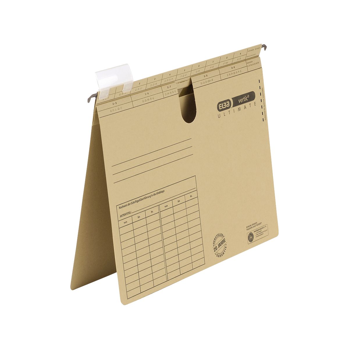 Skoroszyt Elba Vertic Ultimate wiszący A4 brązowy karton 230g (100081039)