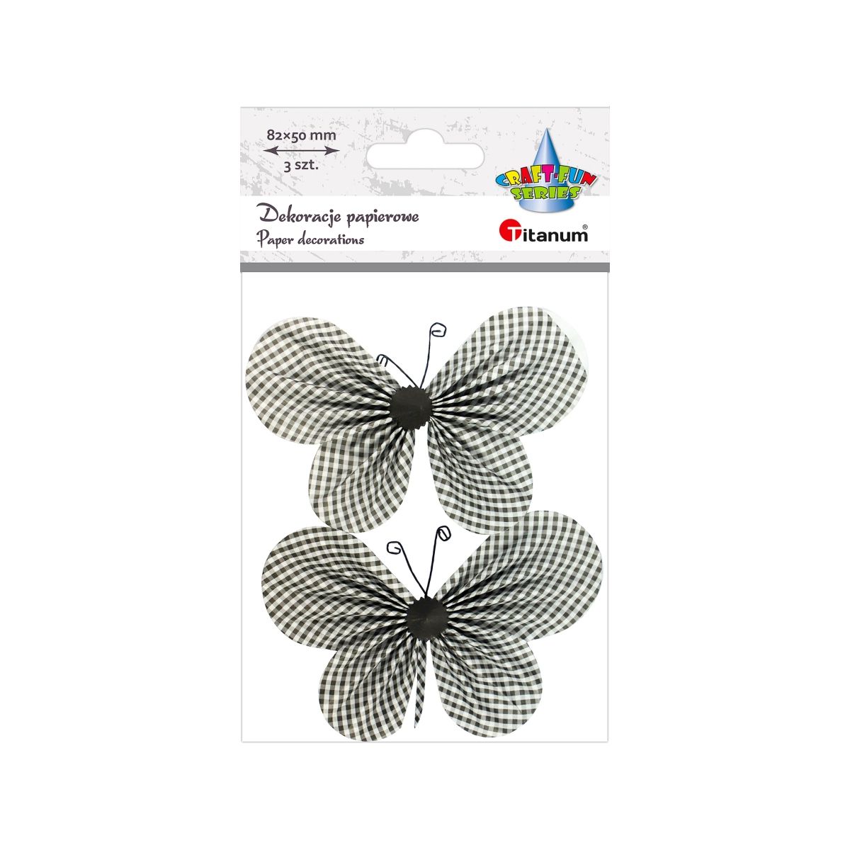 Ozdoba papierowa Titanum Craft-Fun Series motyle 3C (22YX0825-7B)