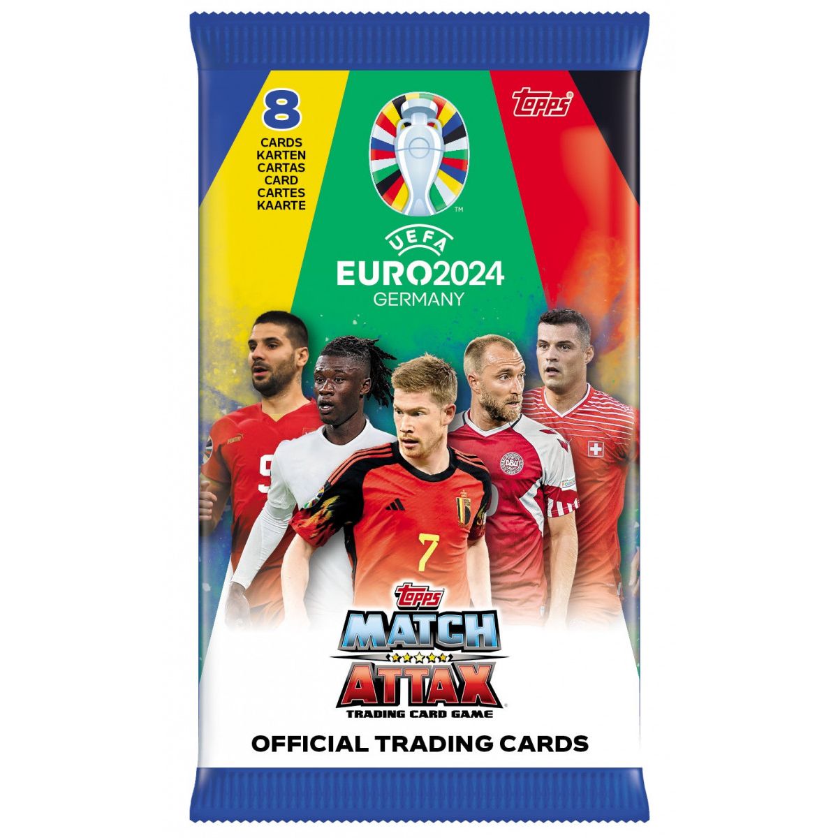 Karty Topps Euro 2024 Topps Cards saszetki z kartami mix (67868) 8 sztuk