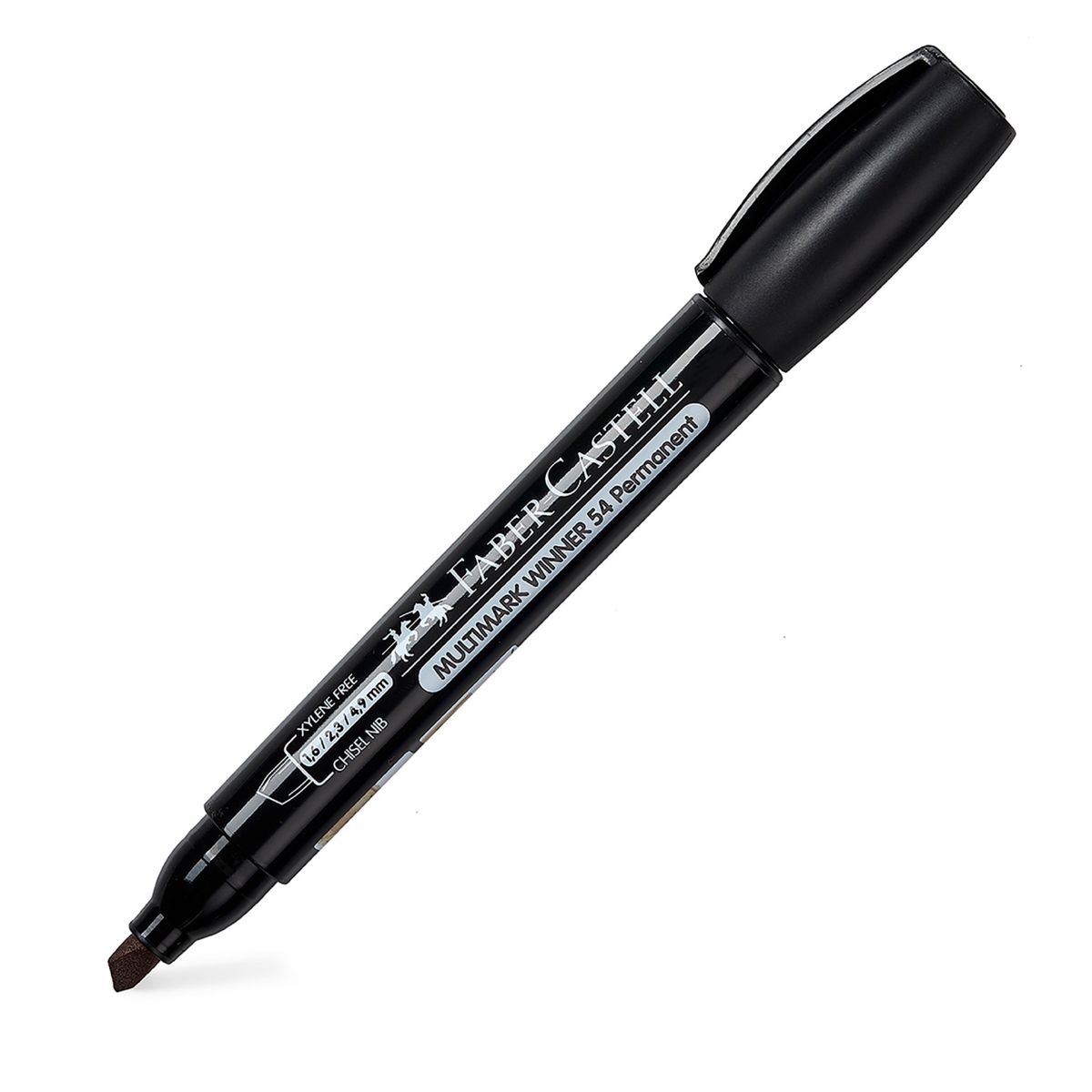 Marker permanentny czarny ścięta końcówka Faber Castell (157999)